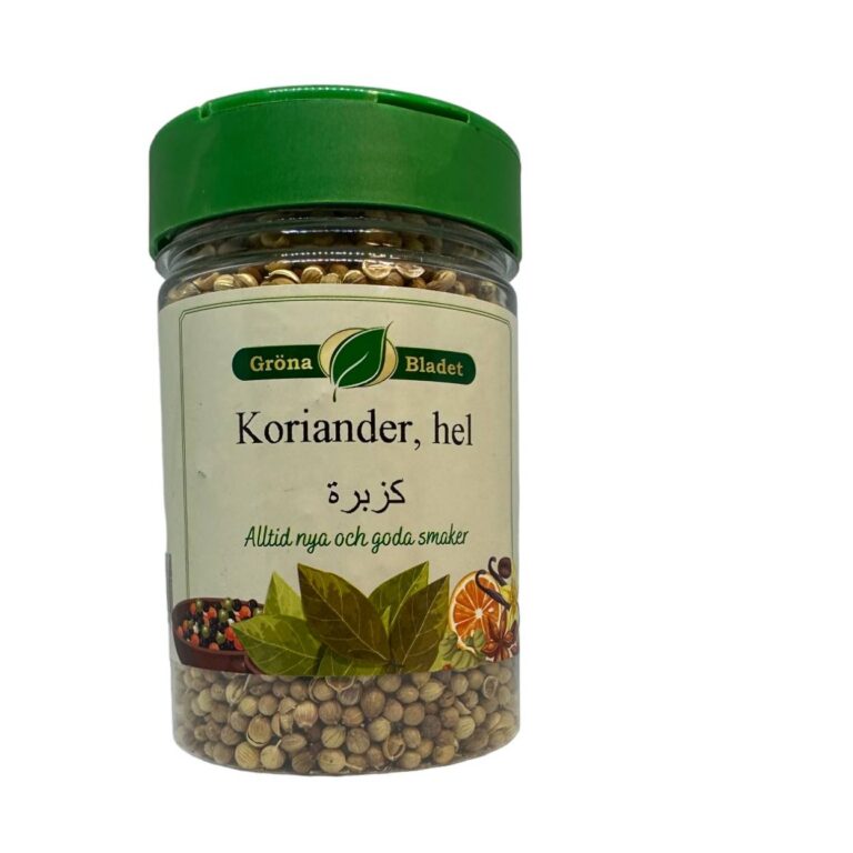 Whole Coriander This spice, which is in seed form, adds flavor to dishes by being ground and is frequently used in Asian and Middle Eastern cuisines.