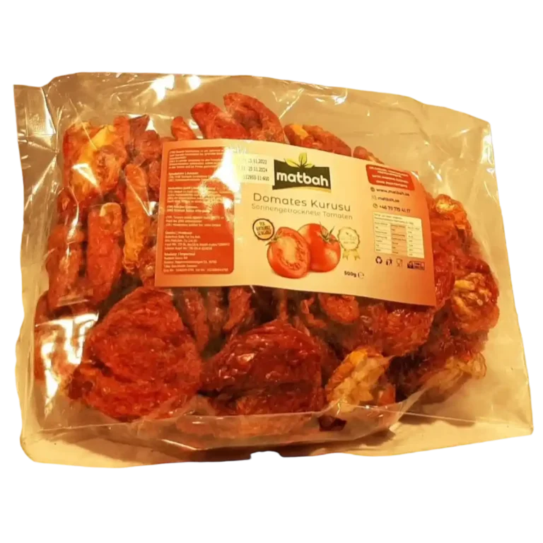 Dried tomatoes Prepared using traditional methods.Contains no additives.